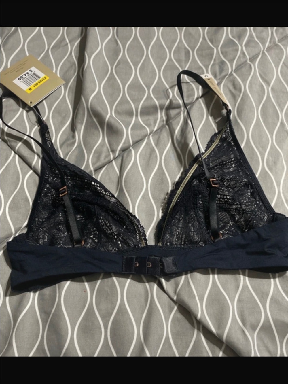 Calvin Klein lace Triangle Bralette - Navy